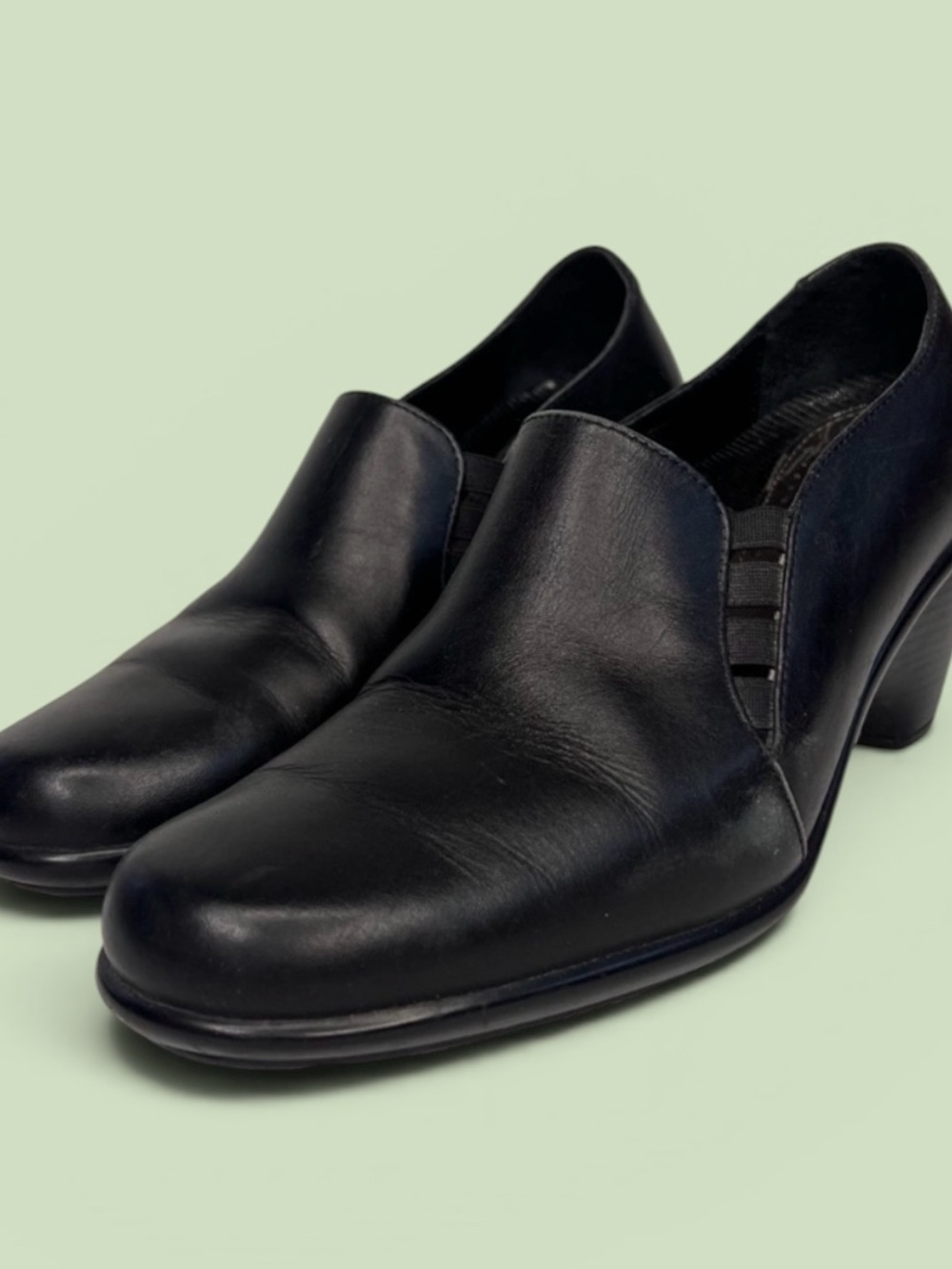 Dansko black leather dressy slip on shoe